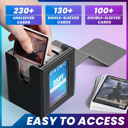 Card Deck Box for MTG Commander (Holds 100 Double-Sleeved Cards)