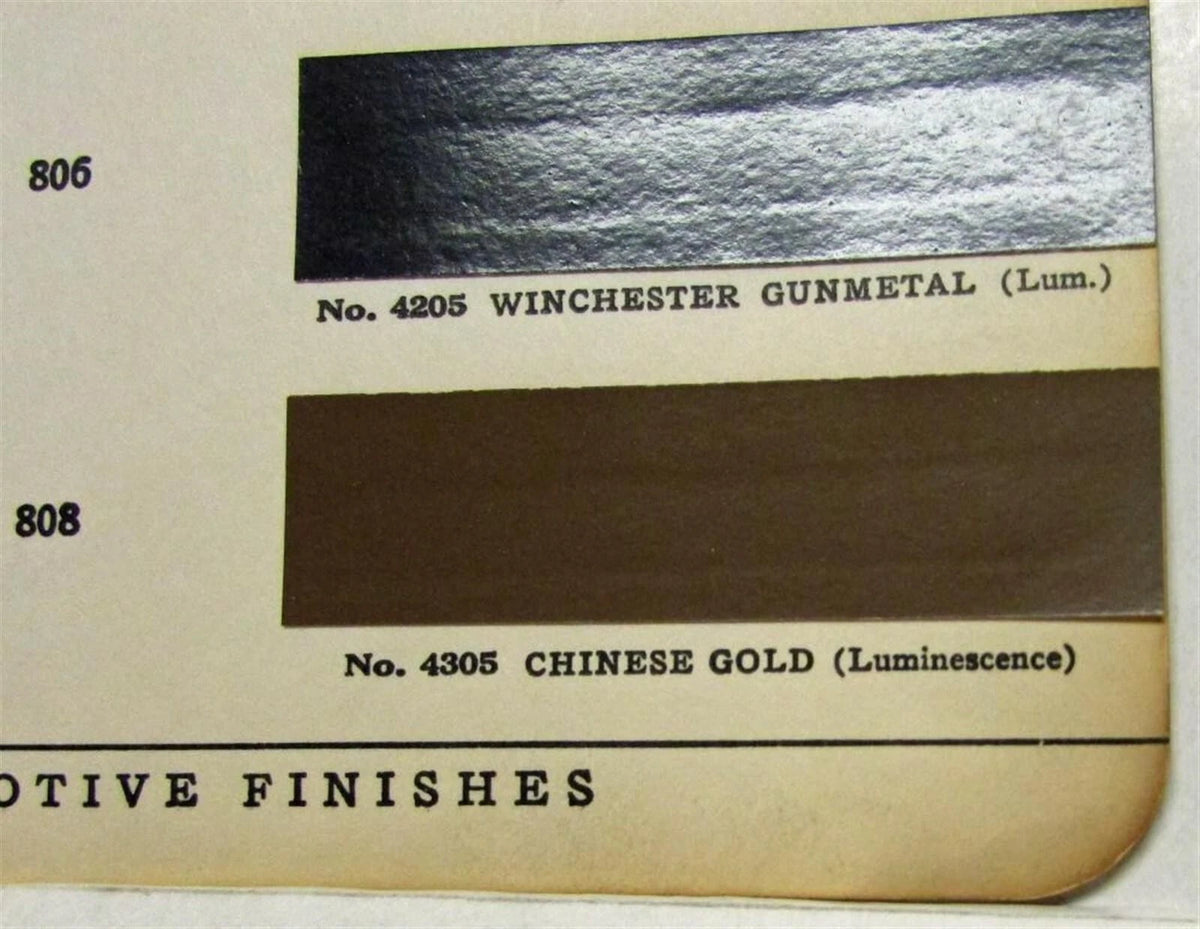Color Paint Chips for 1937 DeSoto