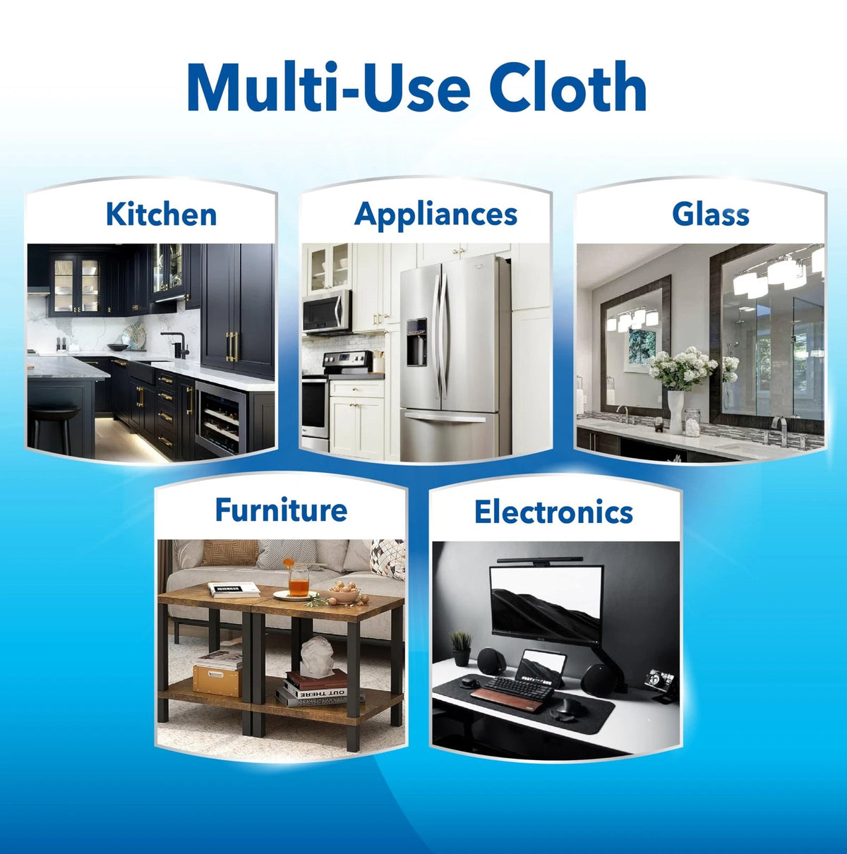 Set of 4 Microfiber Cloths for Unger 12” All-Purpose (4 Pack)