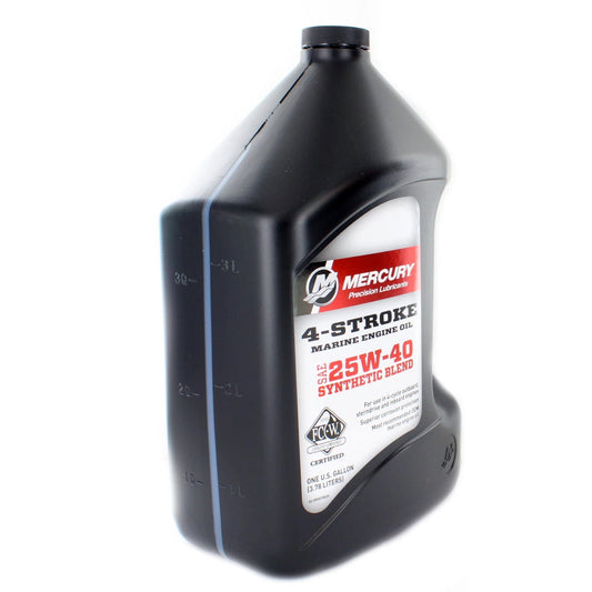 1 Gal. 25W-40 Synthetic Blend 4-Stroke Oil for Mercury Marine (OEM 92-8M0078630)