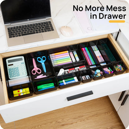 25 PCS Drawer Organizer Set for Office Desks (Versatile Plastic)