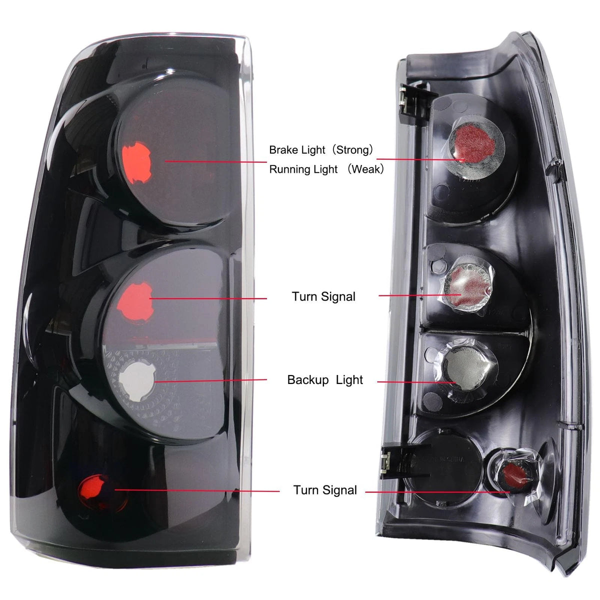 Tail Light for Chevy Silverado GMC Sierra (1999–2007) Left Right Side