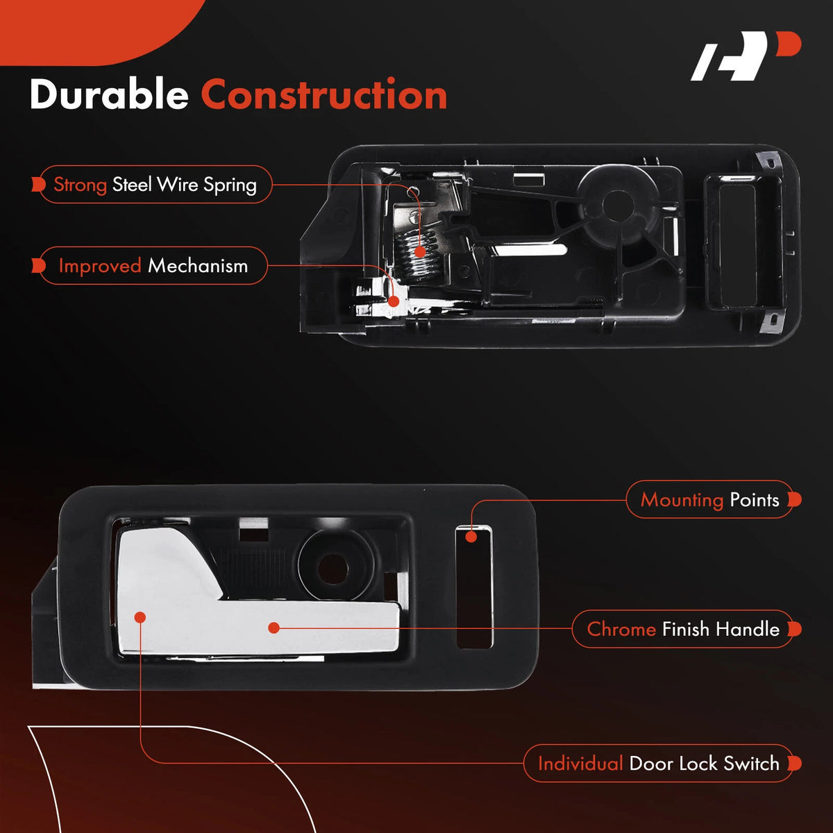 Front Left Interior Door Handle for Ford Flex (2009–2018) 8A8Z-7422601-AC, 96488