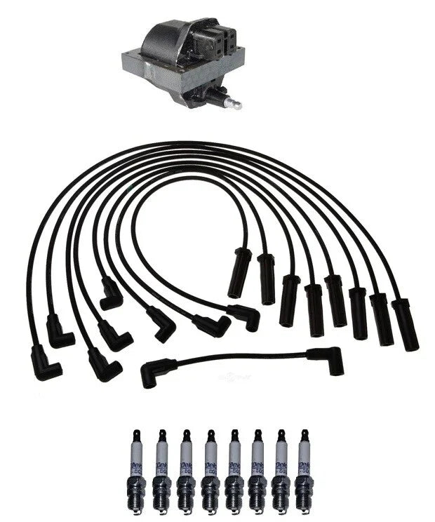 Ignition Wires 1 Coil 8 Spark Plugs Kit ACDelco for Chevrolet C3500HD K2500 (1990–2000)