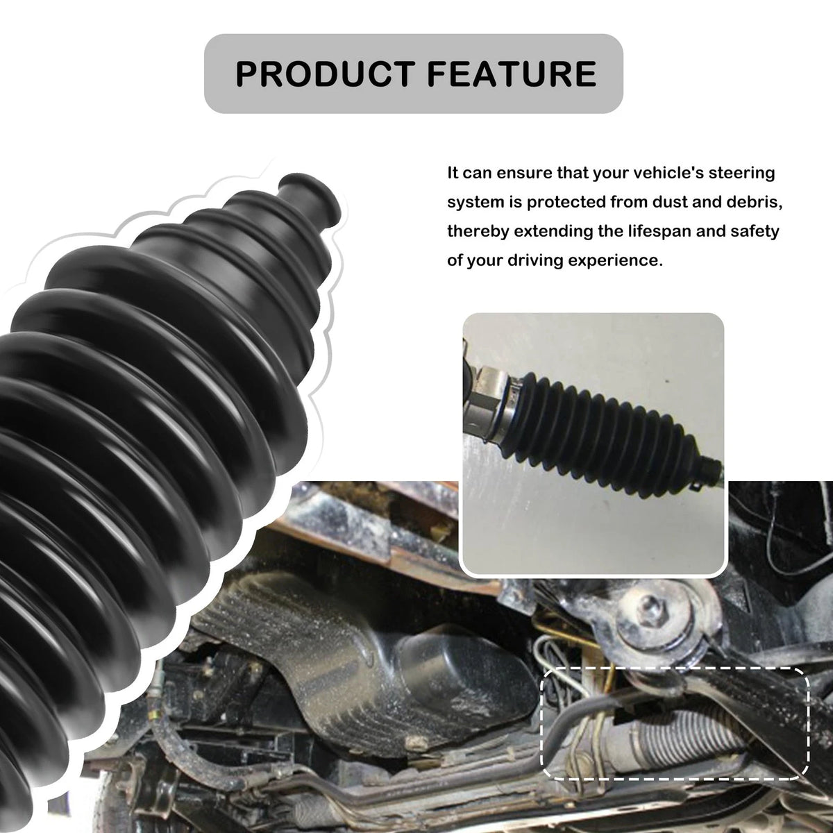 Steering Rack and Pinion Boot for Car (2010–2020)