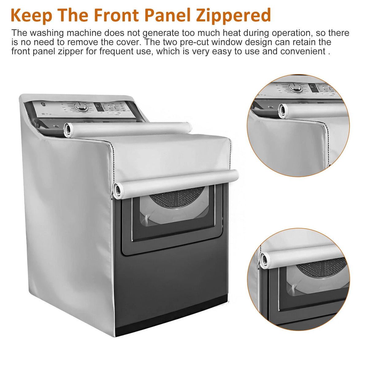 Washing Machine Cover for Washer Dryer (Dustproof, Sunproof, Waterproof)