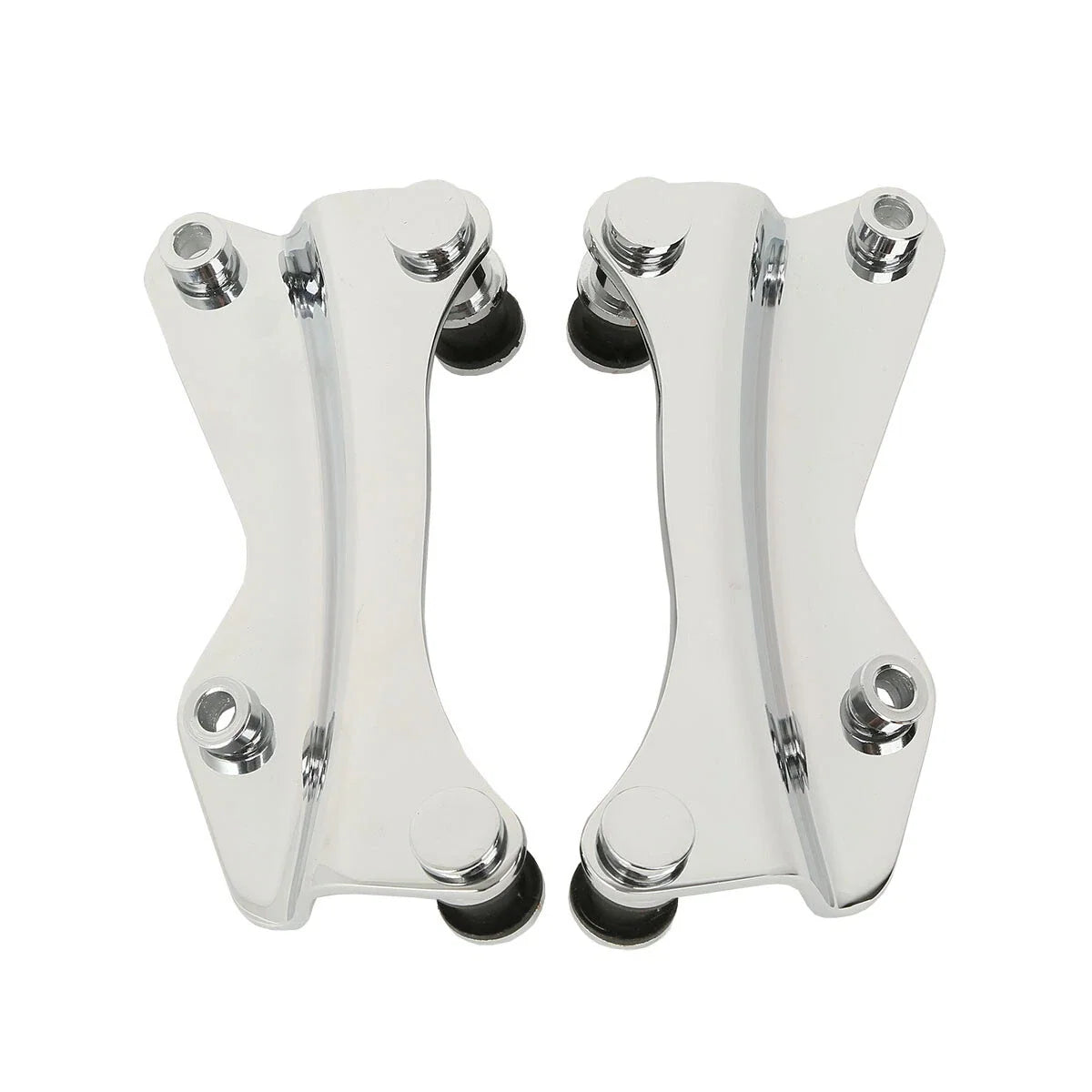 Set of 4 Docking Hardware for Harley Touring Street Glide (2014–2025) Chrome/Black
