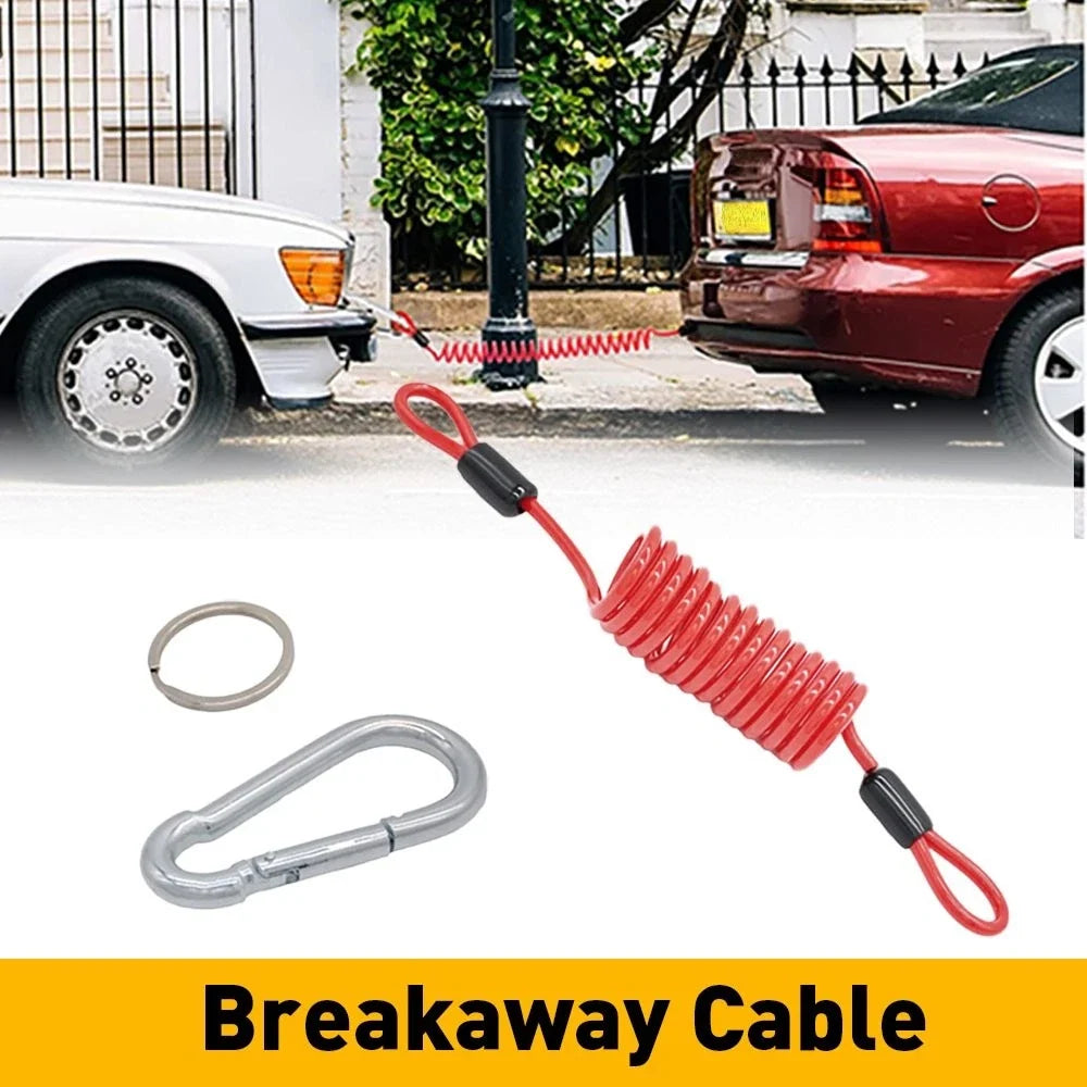 4' Breakaway Trailer Cable & 6' Safety Coiled Cable for RVs