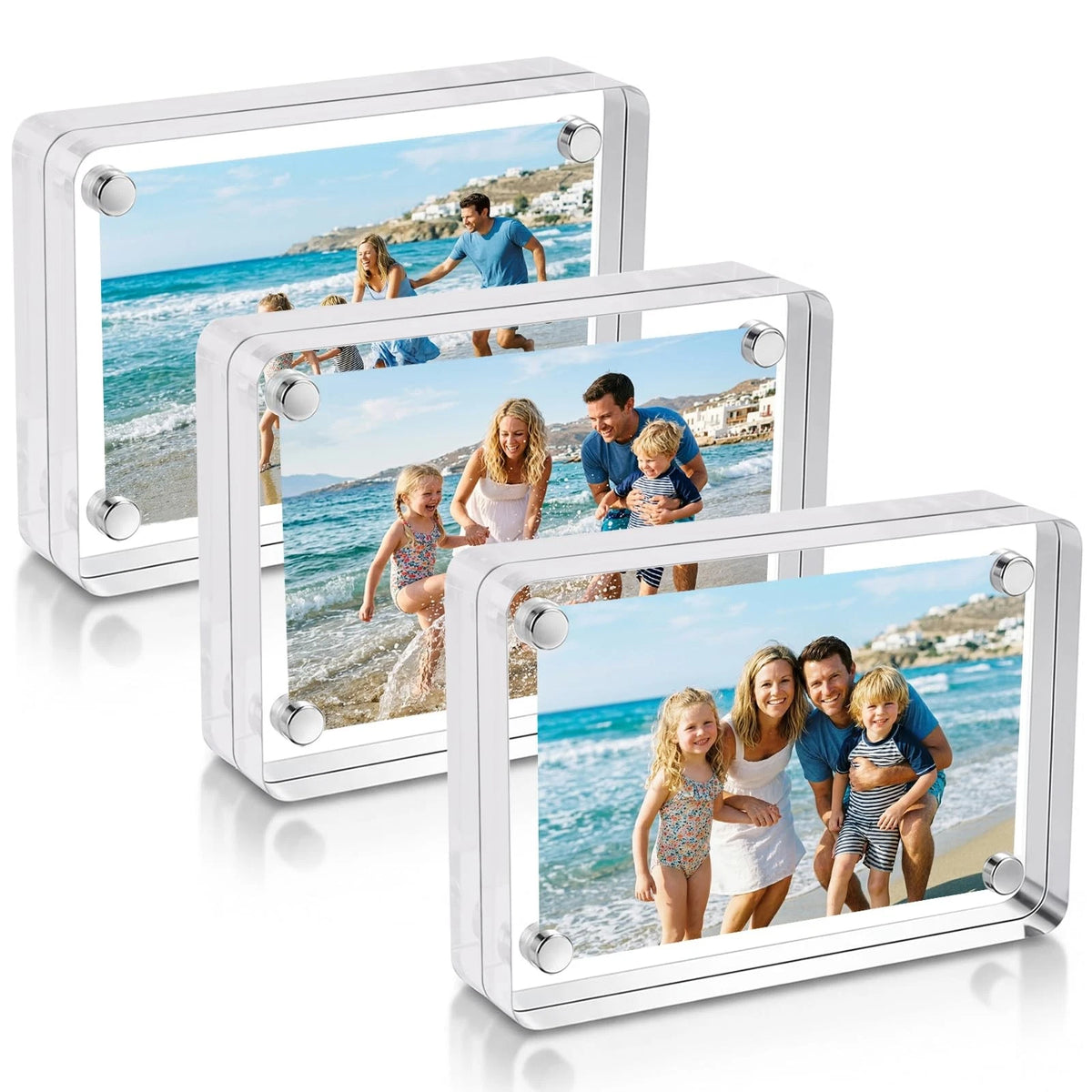 3 Pack Magnetic Acrylic Picture Frame 2.5x3.5 Inch (No Part Numbers)