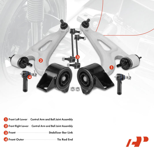 Set of 6 Control Arms w/ Ball Joints for Ford Mercury (K80725, K80724, K5334, ES3181)