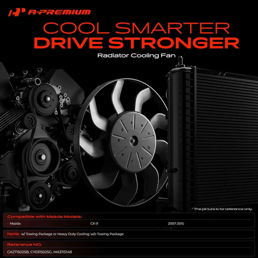 Dual Cooling Fan Assembly for Mazda CX-9 (2007–2015) CA2715025B, CY0315025G