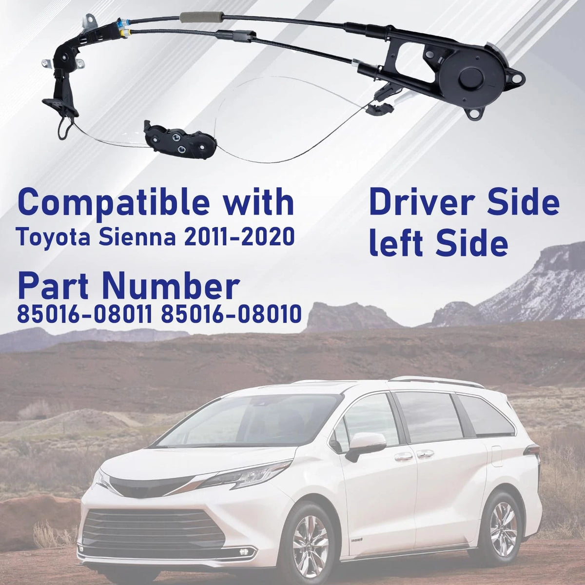 Power Sliding Door Cable SubAssembly for Toyota Sienna (2011–2020)