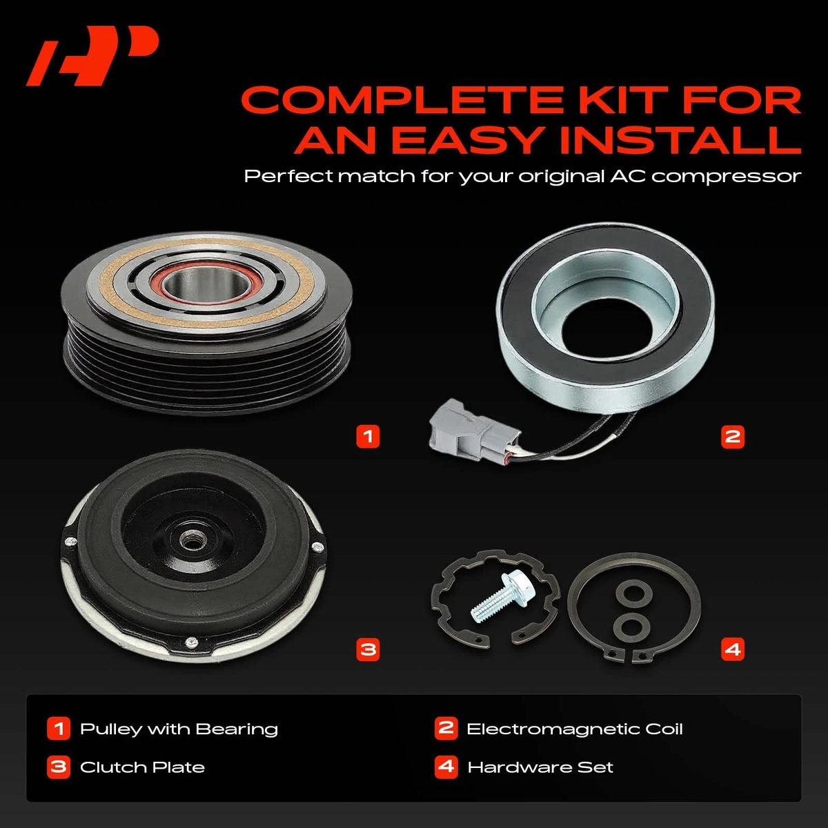 A/C Compressor Clutch Kit for Dodge Dart (2013–2016)