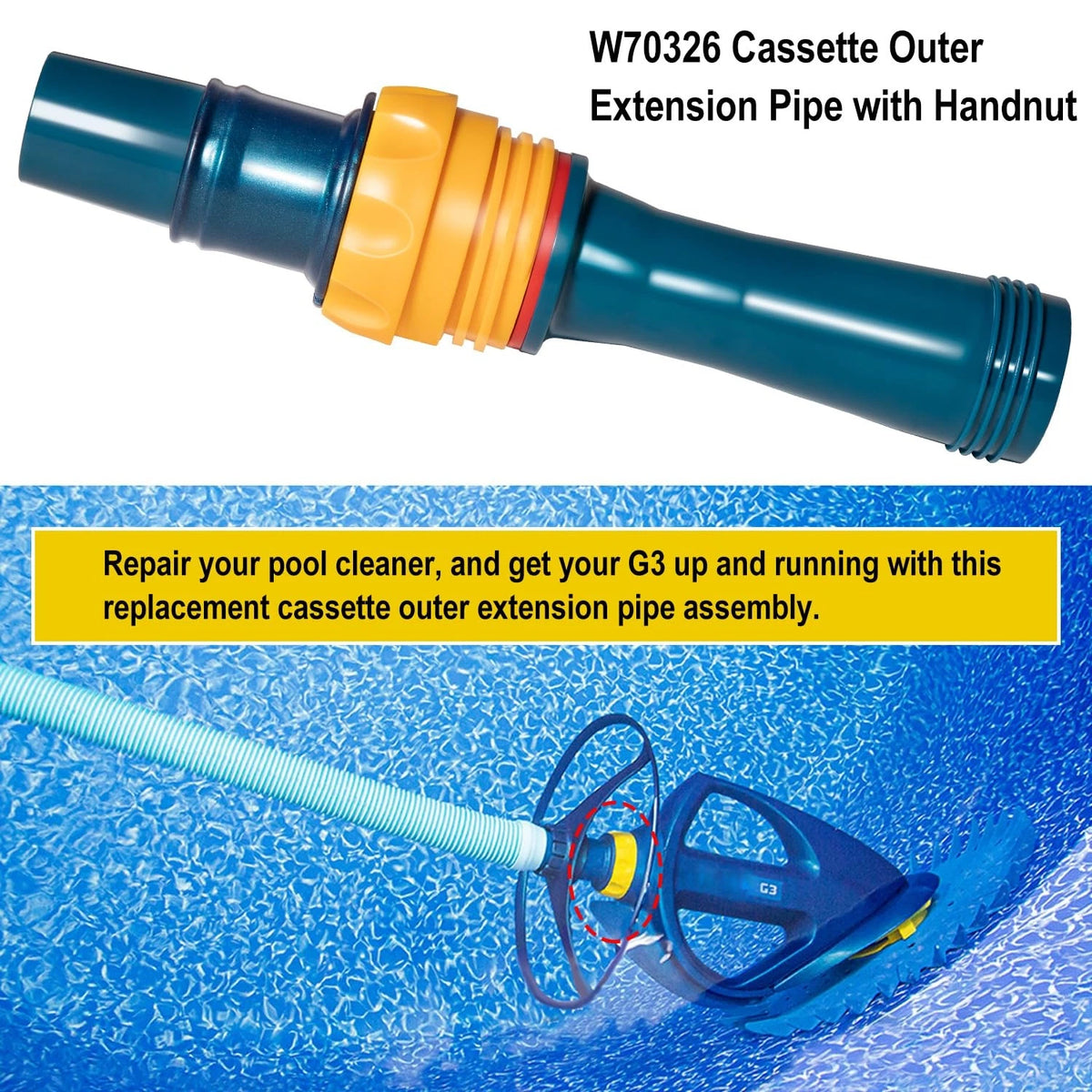 Extension Pipe for Zodiac Baracuda G3 & G3 Pro (Pool Cleaner)