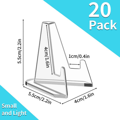 20 Pack Acrylic Card Display Stand for Graded Trading Coins