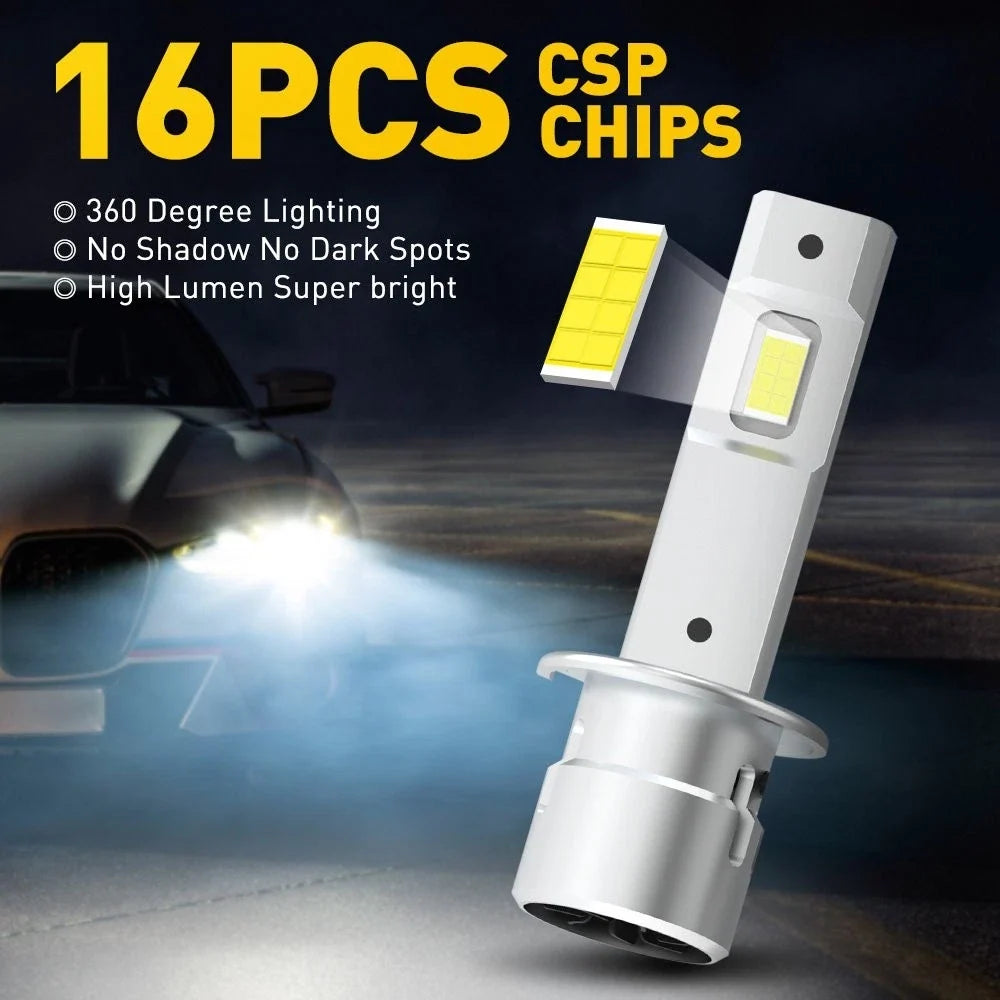 2X H1 LED Headlight Bulb Kit for Bright 6000K White Light