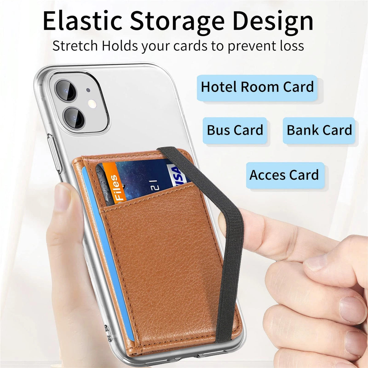 Wallet Stick on Phone Case for Brown (No Year Range)