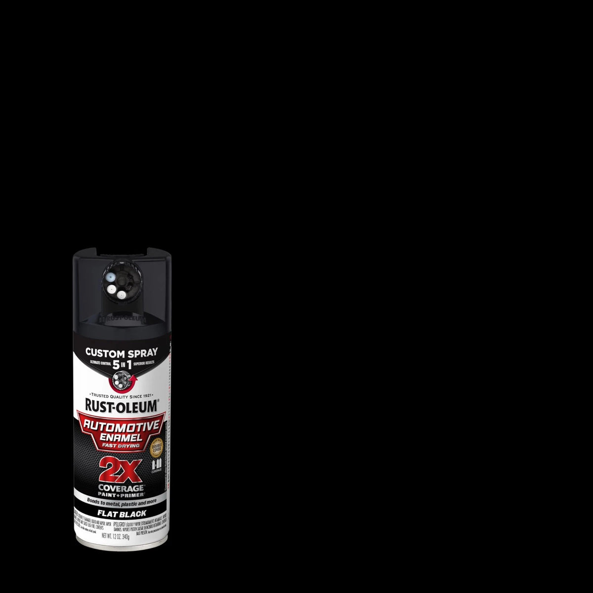 2X Rust-Oleum Automotive Enamel Spray for Custom Applications (Flat Black)