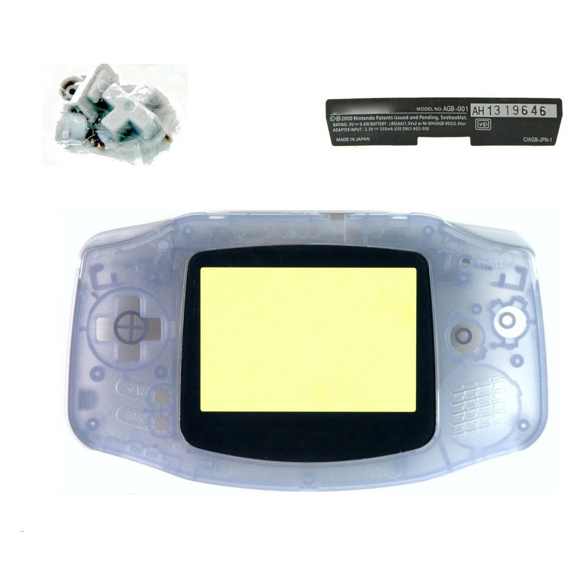 Transparent Full Housing Case for Gameboy Advance (GBA)