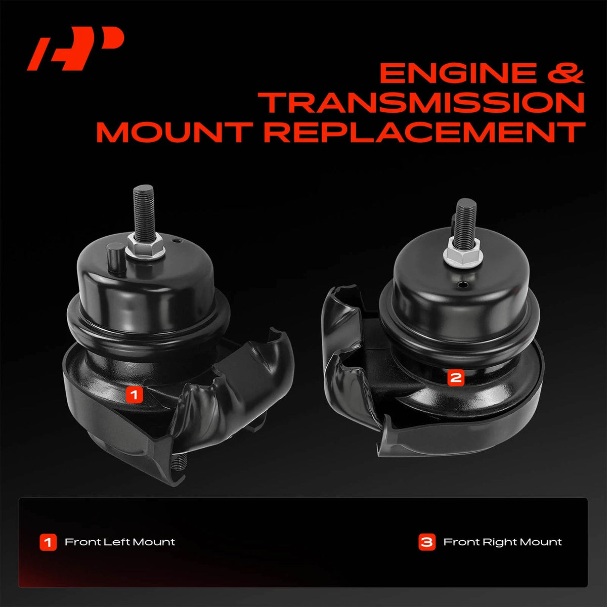 2X Front Engine Motor Mount for Lexus LS430 (2001–2006) 9878, A62098