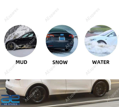 Mud Flap Set of 4 for Volkswagen Vento Type 2 (2014–2020) Black