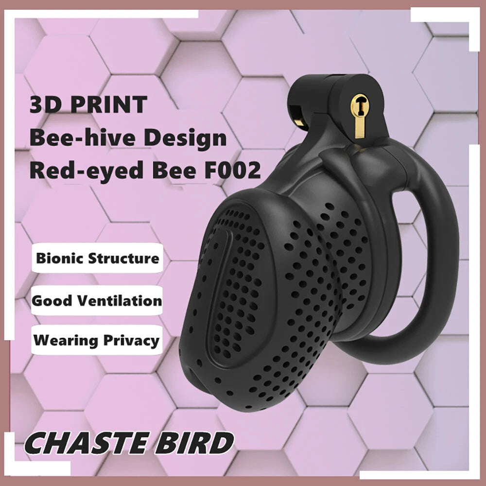 USA Male Chastity Device Bee-hive Design Breathable Lock Cage