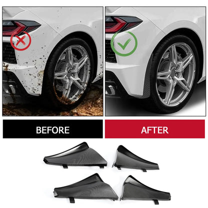 Extended Mud Flaps for Corvette C8 (2020–2023) - XL Carbon Style