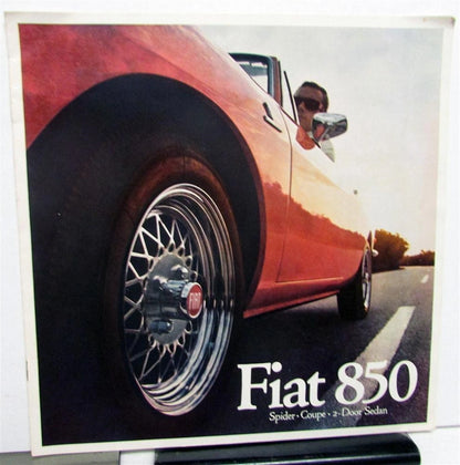 1968 Fiat 850 Sales Brochure Spider Coupe 2 Door Sedan Features Specs