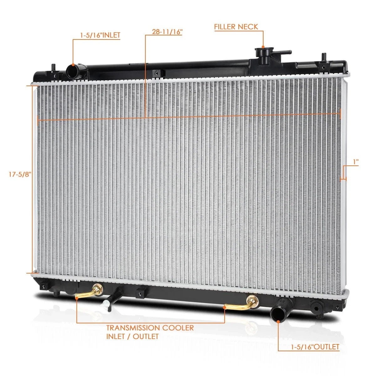 OE Replacement Aluminum Core Radiator for Highlander (2001–2007) DPI-2454