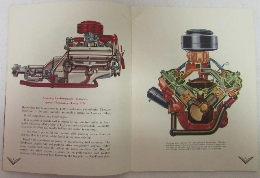 Chrysler Fire Power Engine Sales Brochure for Chrysler (1950)