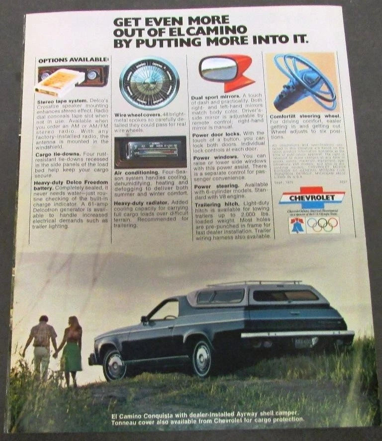 Sales Folder for 1976 Chevy El Camino