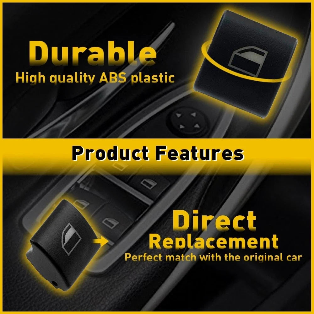 2X Window Switch Button Cap Cover for BMW 3 Series E46 (2001-2005)