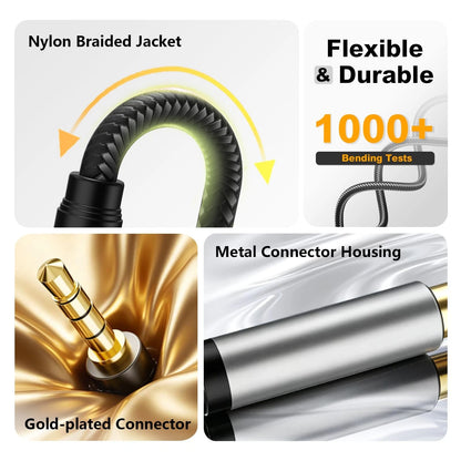 12ft 3.5mm Audio Cable for Phone (No Specific Years)