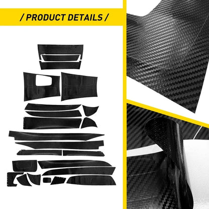 Interior Trim Decals in 3D Matte Carbon Fiber for BMW X5 E70 & X6 E71 2008-2014
