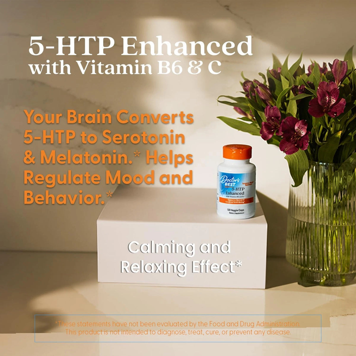 5-HTP Enhanced with Vitamins B6 & C for Doctors Best (120 Count)