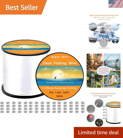 328ft Invisible Fishing Wire - 100lb Nylon Line for DIY & Events