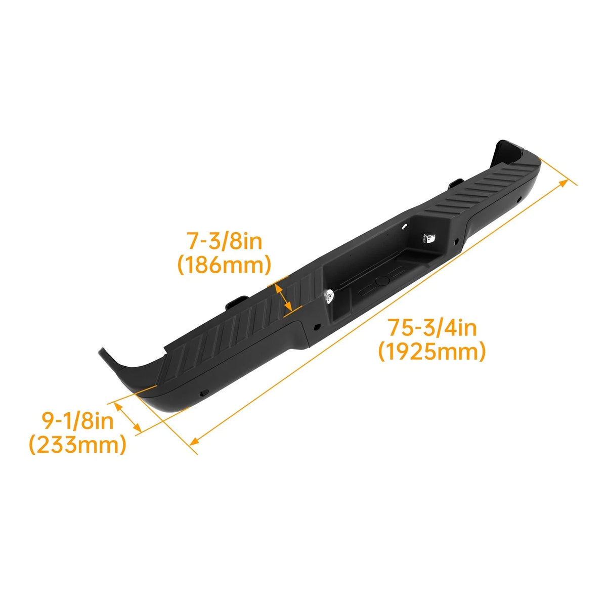 Rear Bumper Assembly Black Steel w/Sensor for Ford F150 (2009–2014)
