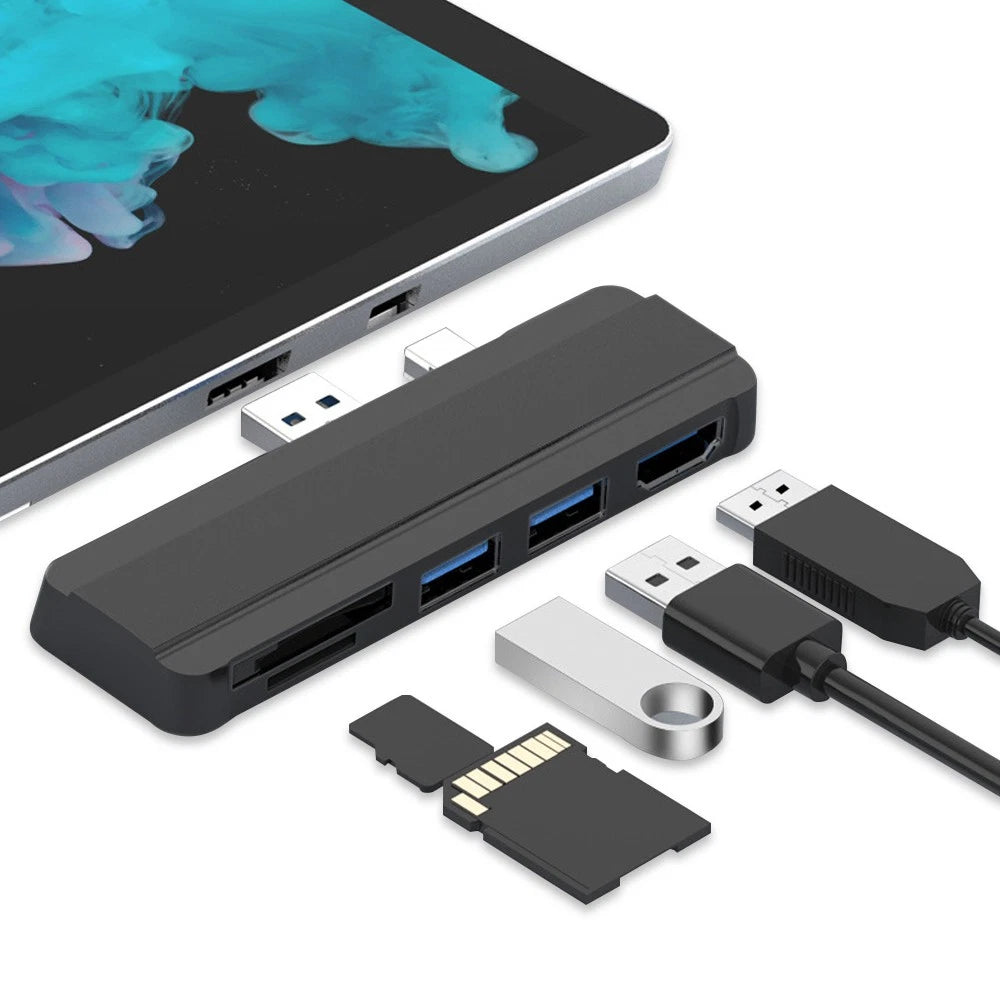 USB Hub Docking Station for Surface Pro 4/5/6 (2015–2018)