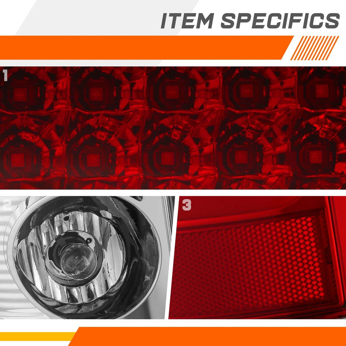 Tail Light C-Bar 3D LED for Dodge Ram (2007–2009)