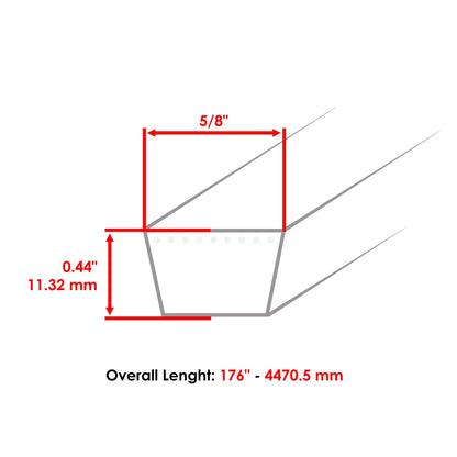 Deck Belt for Exmark Toro (BT563 - HD)