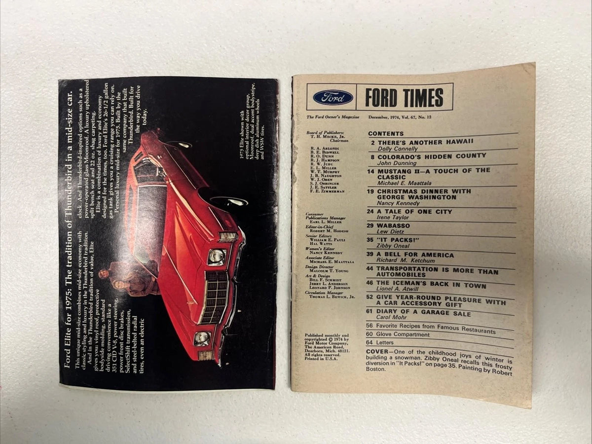Ford Times Magazine December 1974