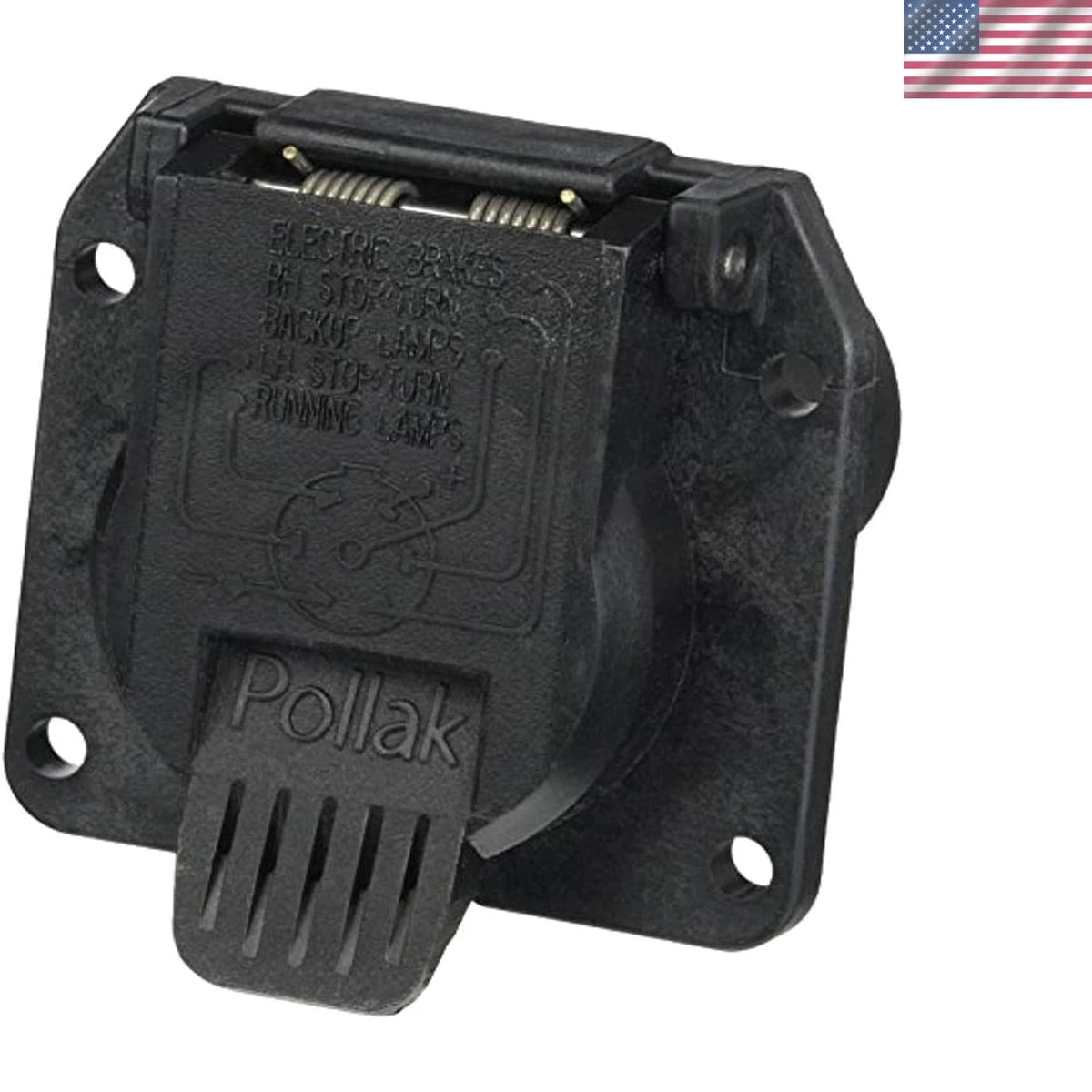 7-Way Socket for RV (11-893P) - Quick Install, Lightweight Metal Finish