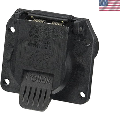 7-Way Socket for RV (11-893P) - Quick Install, Lightweight Metal Finish