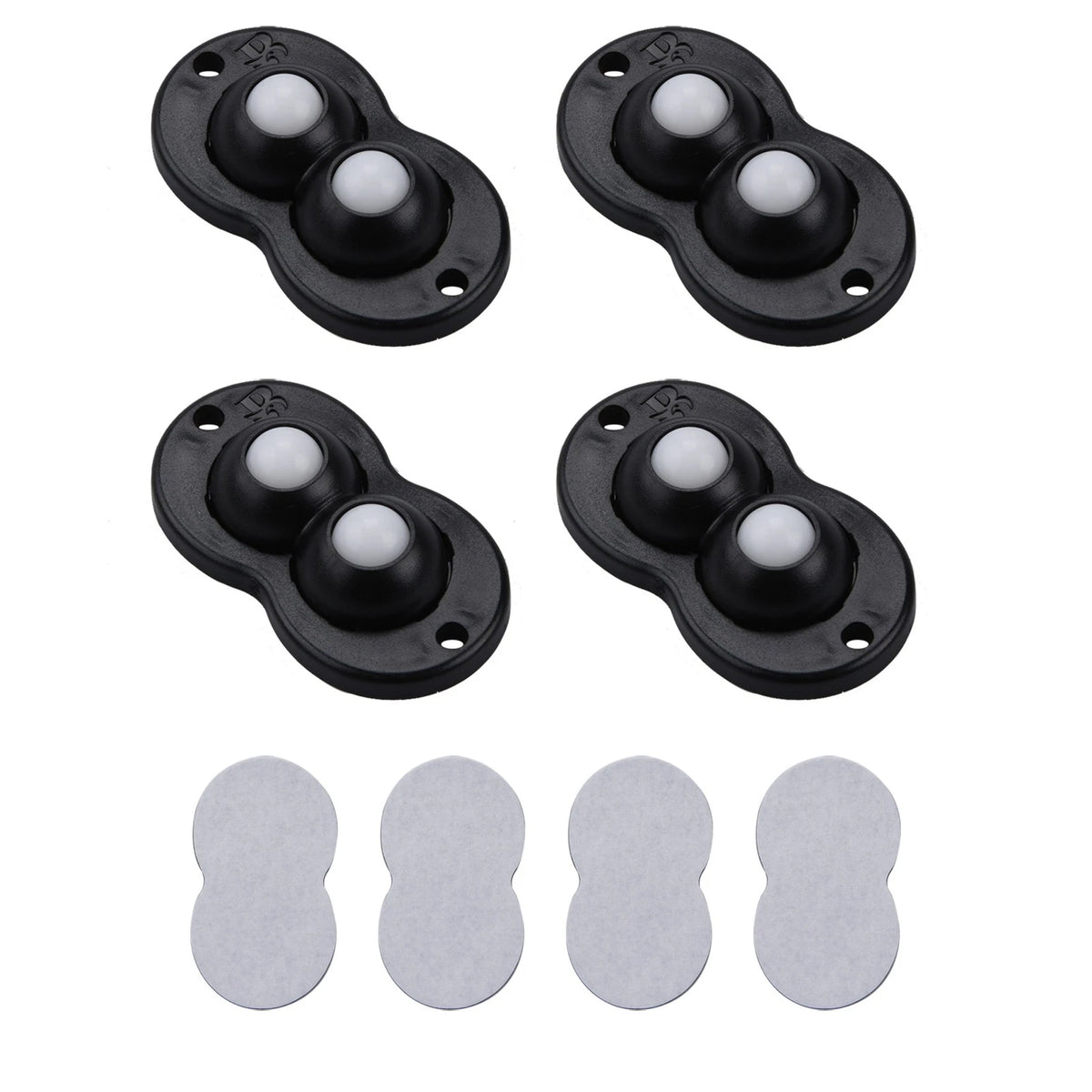 Set of 4 Mini Swivel Caster Wheels for Storage Box