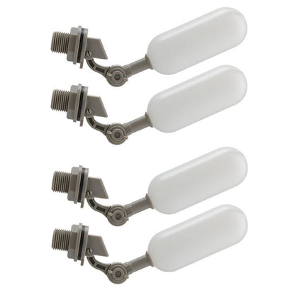 4X 1/2" Ball Float Valve Adjustable Arm Water Level Control Auto Fill Stop