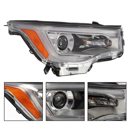 Chrome LED DRL Headlight Lamp for 2017-2019 GMC Acadia