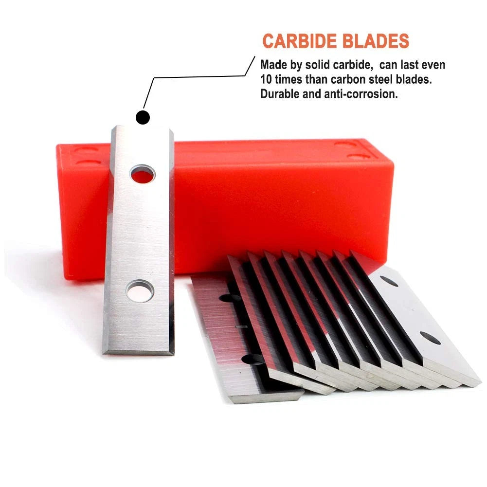 10X Double-Edged Reversible Carbide Scraper Blades 2" Heavy Duty