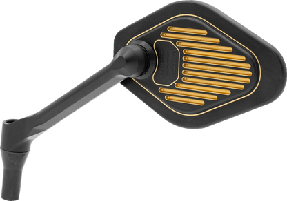 Adjustable Mirror - Short Stem, Black/Gold for Drag Specialties