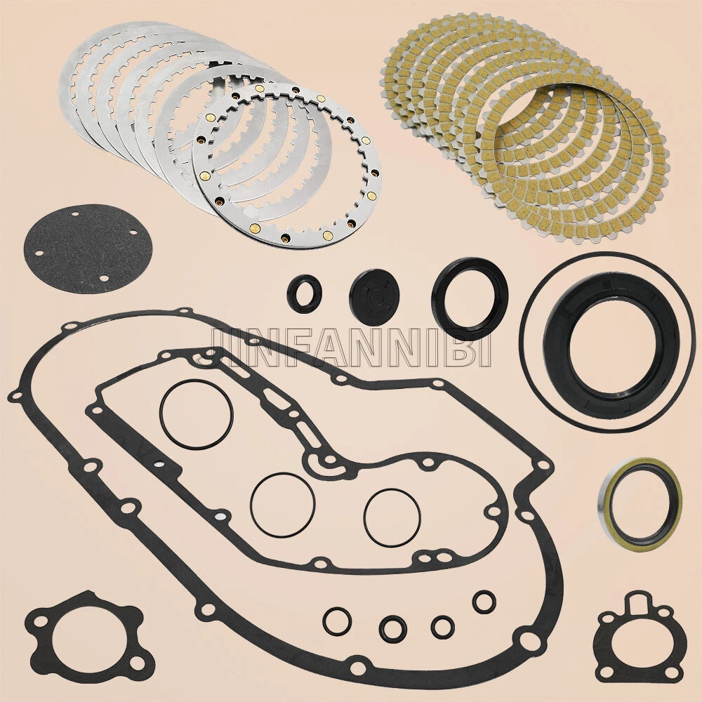 Clutch Steel Friction Plate Kit & Gasket for Harley Sportster 1200 (1991–2003) - 34955-04, 37913-90, 37977-90, 32591-80