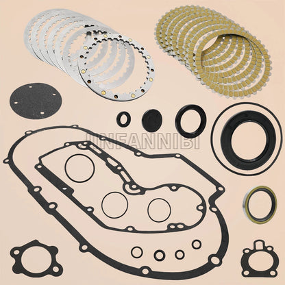 Clutch Steel Friction Plate Kit & Gasket for Harley Sportster 1200 (1991–2003) - 34955-04, 37913-90, 37977-90, 32591-80